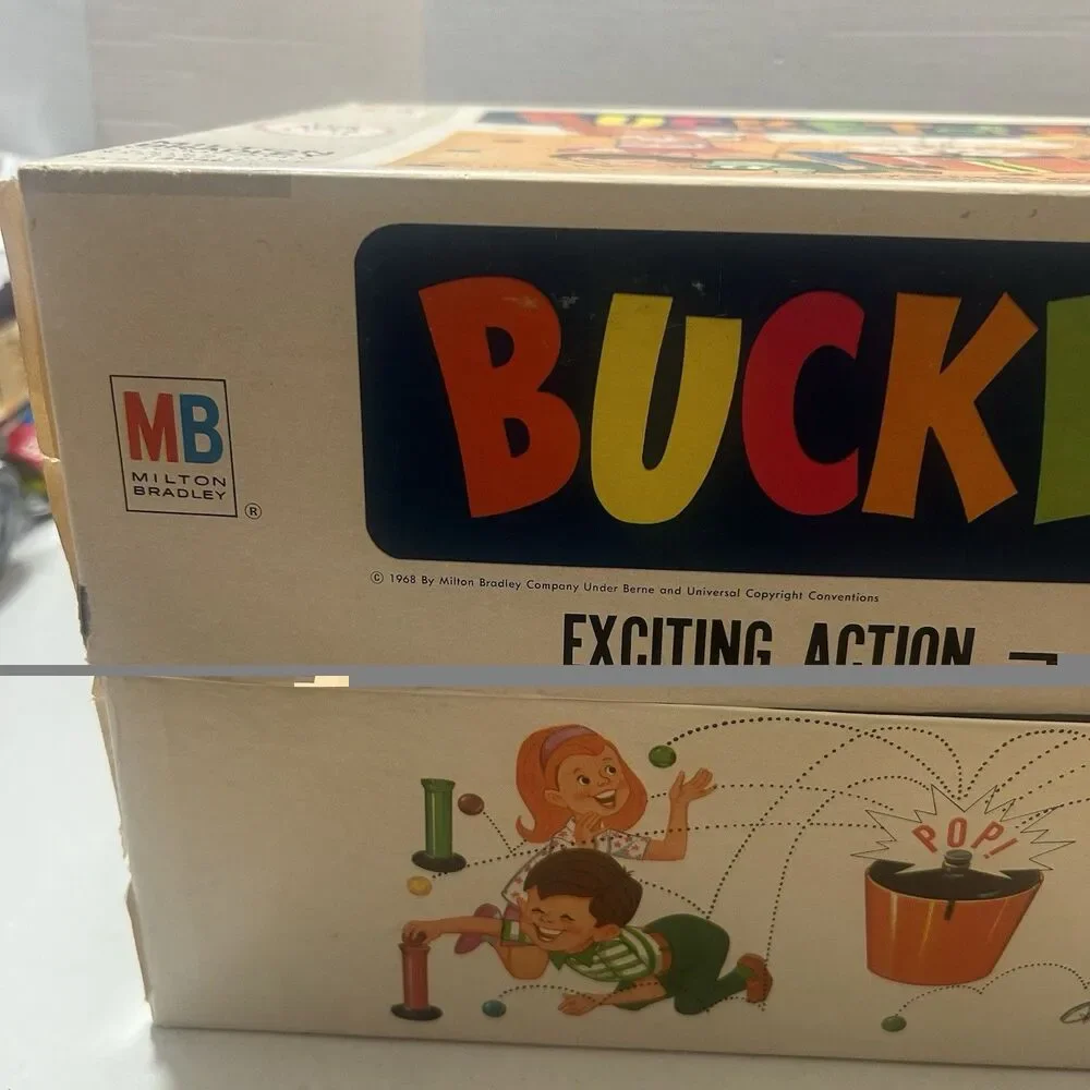 Vintage 1968 Milton Bradley Bucket of Fun Game Complete Tested Works in Box